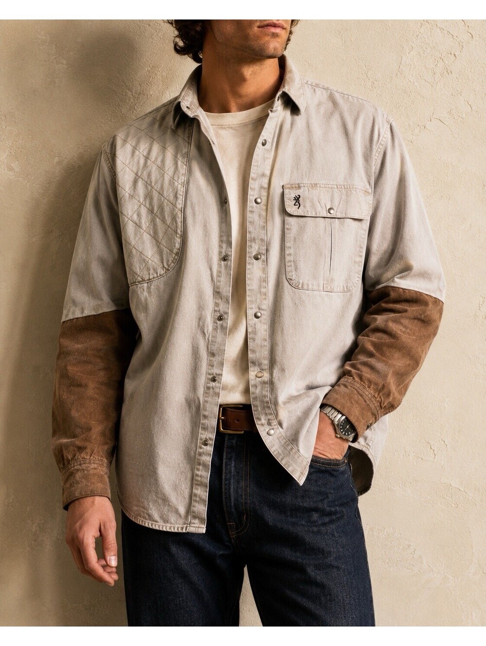 Browning Hunting Shooting Shirt XXL Cotton Snap Front Western Outdoor